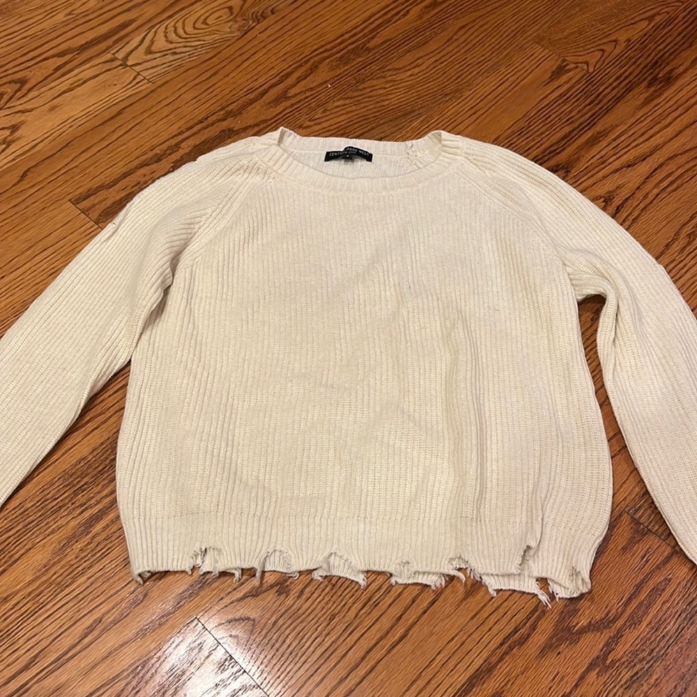 Central Park West Woman’s Distressed Sweater Size Small